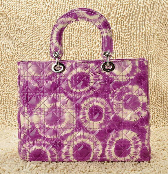 replica jumbo lady dior multicolor patent leather 6323 purple